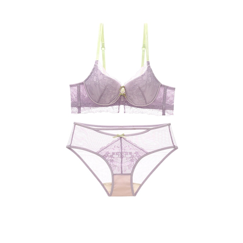 New Girly Sweet Lace Women Und - Lace Bralette Set ulasan dan harga