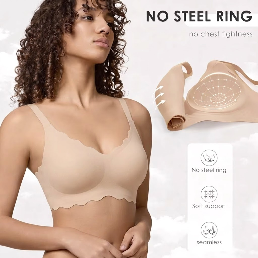 Seamless Wireless Supportive B - T Shirt Bra Seamless ulasan dan harga